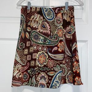 Nasty Gal Paisley Silk Slip Skirt